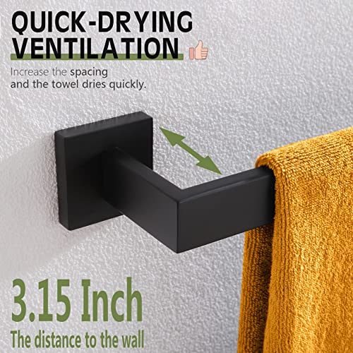 KOKOSIRI 32-Inch Single Towel Bar, Bathroom Kitchen Towel Holder, Wall Mounted SUS304 Stainless Steel Towel Rack, Matte Black, B4003BK-L32 - color: Matte Black, size: 32-Inch