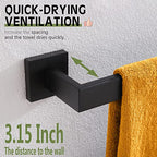 KOKOSIRI 12-Inch Single Towel Bar, Bathroom Kitchen Towel Holder, Wall Mounted SUS304 Stainless Steel Towel Rack, Matte Black, B4003BK-L12 - color: Matte Black, size: 12-Inch