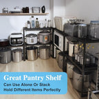 Expandable Metal Storage Shelves, 110LBS Heavy Duty Shelving Units and Storage For Pots Pans Small Appliances, Adjustable Metal Storage Shelf Rack For Kitchen Cabinets Closet Pantry Warehouse Garage - size: 1 Tier：11.8"D x 28.9"W x 16.3"H