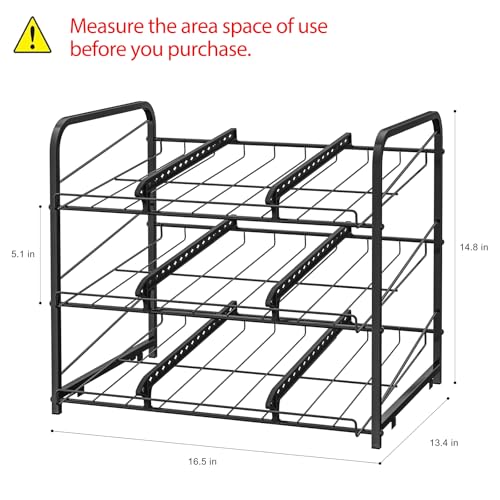 BTY Can Organizer for Pantry Stackable 2 Pack, Can Storage Organizer Rack Stacking Can Dispensers Small Space Holds up to 36 Cans for Pantry, Kitchen, Cabinet Black - color: Black