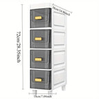 LDQ Slim Storage Cabinet with Drawers - Durable Waterproof PP Organizer for Bathroom/Kitchen/Health - Small Spaces, Snacks, Display & Retail-4layers - size: 4layers