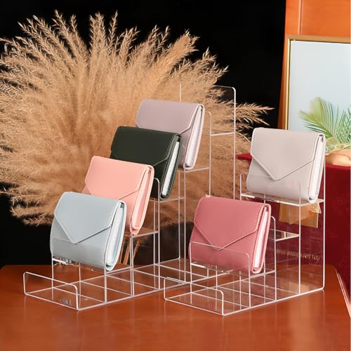 Cabilock 4-Tier Clear Acrylic Display Riser, Sturdy Tiered Organizer for Perfume Makeup Jewelry, Desktop/Retail Counter Display Stand for Home & Vendor - size: 4 Tier Clear