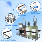 Shower Caddy Hanging, Showers Organizer Rack with Hooks for Bath Chair, for Seniors, Elderly, Pregnant, Patient, Gifts for Nursing Home