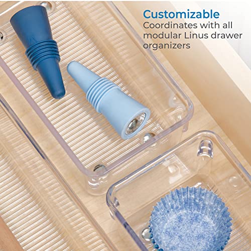 iDesign Plastic Drawer Organizer for Kitchen, Bathroom, and Desk Drawers, Set of 2, Clear - style: Pack of 2