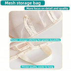 Hanging sock storage bag，hanging closet organizer，plastic bag holder，Sock Underwear Organizer Wall Mount Multifunctional Bag Saver Kitchen Storage Holder for Storing Socks Ties Plastic Bag (Large) - size: Large