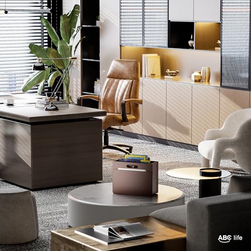 ABC life Magazine Holder Magazine Rack Floor, Stable Foldable PU Leather Newspaper Book Storage Basket Box, Upgraded Magazine File Folder Organizer Free Standing, for Living Room Home Office - Brown - color: Brown(1pc)