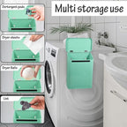Picowe Magnetic Laundry Storage, Large Metal Lint Holder Bin with Lid for Laundry Room, Space-Saving Trash Container Hanging on Dryer, Washer or Wall Mount Trash Bin (Green) - color: Green
