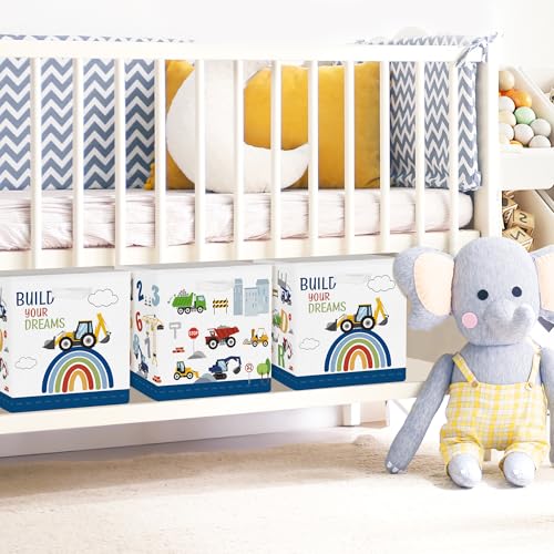Clastyle Cars Storage Cube Organizer Set Handle Closet Clothes Cube with Metal Frame Foldable Parents Organizer Storage Basket for Book Toy,Number Letter,11.8x11.8x11.8 in - color: Number Letter, size: 11.8x11.8x11.8 in