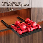 SNTD Pull Out Spice Rack for Upper Cabinet - Expandable Organizer with Smooth Ball Bearing Slides, No Drill Mounting Spice Storage for Kitchen (1 Pack, 7.2" to 12.9" W X 10" D X 2.2" H) - size: 7.2"W X 10"D X 2.2"H