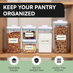 Bop Top Airtight Food Storage Containers with Lid 3.5 Cups / 30 oz | Kitchen Canister Sets | Air Tight Pantry Container | Pop Top Dry Food Storage Containers for Snacks, Sugar, Flour, Baking, Pasta - color: 30 oz