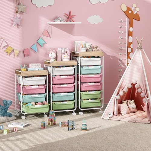 APEXCHASER Utility Cart with 4 Drawers,Rolling Storage Cart for Crafters Artists Kids Teacher Student Storage Arts Crafts & Sewing Study Supplies in Craft Room Dorm Classroom Kids Room-Colorful - color: Colorful, size: 4-Drawers