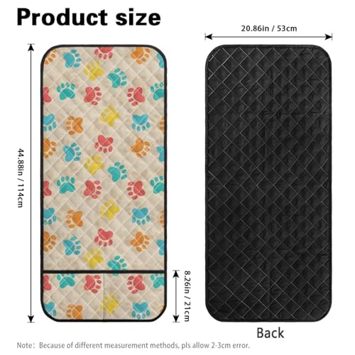 Colorful Dog Paw Print Sofa Armrest Slipcovers Arm Covers for Recliner Anti-Scratch Couch Arm Protector Control Holder Sofa Armrest Organizer for Magazine, Tablet, Phone, iPad - color: Colorful Dog Paw