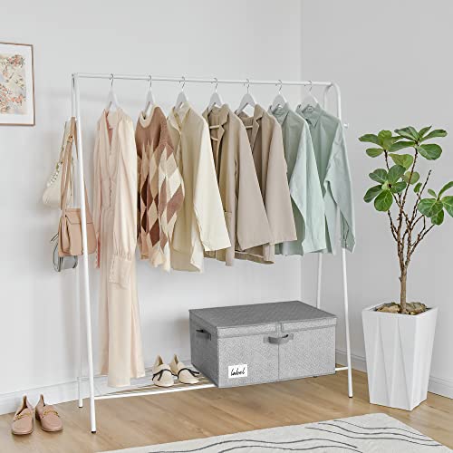 GRANNY SAYS Fabric Storage Bin with Lid, Decorative Storage Box with Label, Extra Large Storage Baskets, Closet Organizer, Memory Keepsake Box, Gray, 1-Pack - color: Gray, size: Extra Large - 1 Pack