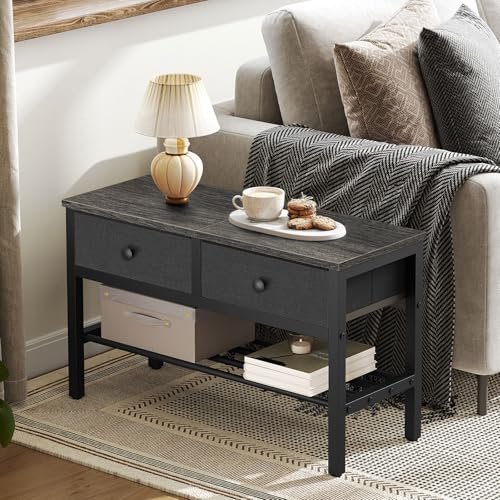 YATINEY Hall Tree with Bench and Shoe Storage, Entryway Bench with Coat Rack, 4-in-1 Coat Rack Shoe Bench, Multifunctional, for Front Door, Hallway, Foyer, Charcoal Grey and Black MT05BC - color: Charcoal Grey + Black