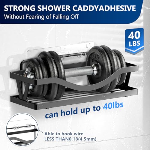 Shower Caddy Adhesive Replacement, Adhesive Hooks Stickers, Strong Hook Strip for Shower Caddy Basket Shelf, Soap Holder, Bathroom Storage Corner Shelves, Kitchen Racks (Transparent-6Pack) - color: Transparent-6Pack