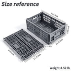 Collapsible Storage Bin/Containe， Transfer box,crate Transit storage of various items (Gray 23.6" L x 15.7" W x 8.6" H) - size: Gray 23.6" L x 15.7" W x 8.6" H