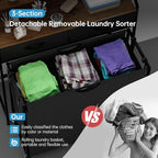 Laundry Sorter with 3 Section Pull Out Bags Rolling Laundry Basket Organizer with 2 Drawers Laundry Hamper with Shelves and Wheels for Laundry Room, Bathroom, Bedroom Organization(2 Tier) - size: 2 Tier