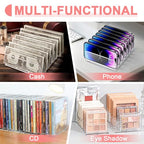 Vowcarol 2 Packs Acrylic Mail Organizer 7 Slots Cash Tray for Desk - 7 Slots File Organizer Clear Desktop Bill Divider Holder, Envelope Holder, Transparent Countertop Mail Holder