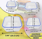 ARSUK Food Storage Containers with Airtight Lids - Reusable Plastic Containers Sets - BPA-Free Stackable Kitchen Storage for Meal Prep & Snacks - Microwavable & Dishwasher Safe (4 PCS) - color: 4 PCS
