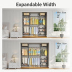 Timate F3 Medium Wall Mounted Clothes rack Expandable Closet, Industrial Pipe Clothing Rack for Hanging Clothes, Heavy Duty Clothes Rack with Shelves, Garment Rack Wall Closet System Black Pipe Closet - color: Black, size: F3 Medium