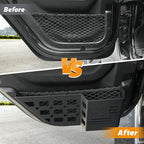 MAIKER Metal Rear Door Storage Box Compatible with 2018-2025 Jeep Wrangler JL JLU 4XE & 2020-2025 Gladiator JT, Insert Organizer Box Pockets for Replace Sagging Nets, 2PCS(Black) - size: JL/JT Rear