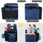 Wearable Large Cleaning Caddy Bag for Housekeeper, Clean Supply Organizer with Adjustable Shoulder, Waist & Handle Straps, Detailing Bag for Kitchen Supplies (Blue) - color: Blue