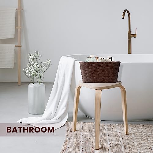 Onlytak Wicker Storage Baskets, Baskets for Shelves, Toilet Paper, Woven Storage Baskets for Organizing, Brown, 12" x 12" x 6", 2-Pack - color: Brown, size: 12" x 12" x 6"