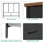 VASICAR Wide TV Stand for Bedroom, Dresser with 9 Deep Drawers, Fabric Storage Cabinet, Modern Chest of Drawers for Closet, Nursery, Living Room（Black） - color: Black