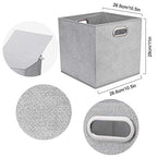 HSDTCollapsible Cloth Cubes Storage Bins Baskets Boxes Grey-White Lattice Pattern 10.5 x 10.5 x 11 Inches - Pack of 6,QY-SC14-6,Brush gradient(Set of 3) - color: Gray-white dots(Set of 6)