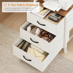 YOMILUVE L Shaped Desk with Hutch, Reversible Computer Desk with Drawers and Bookshelf, Home Office Desks with Storage Shelves for Bedroom Home Office, Brown and White - color: Brown and White