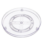 Amazon Basics 2 Tier Lazy Susan Turntable Organizer for Condiments, 12" Diameter, Clear - size: 12" Diameter, 2 Tier