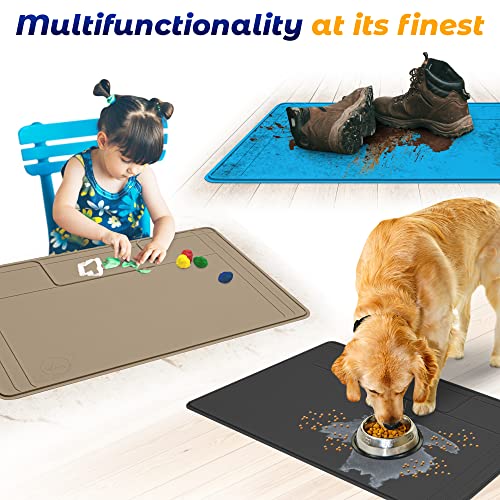 The Original Under Sink Mat - Silicone Waterproof mat, Trimmable, Easy to Clean, Kitchen cabinet liner, Under sink protector mats, Drip Tray with Lip - 34" x 22" or smaller - color: White, size: 34" x 22"