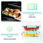 [5-Packs, 36 Oz.] Glass Meal Prep Containers with Locking Lids Glass Food Containers,Airtight Lunch Container,Microwave, Oven, Freezer and Dishwasher (4.5 Cup, Green) - color: Green