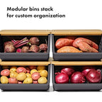 OXO Good Grips Produce Saver Root Vegetable Bin with Lid, 5 lb Capacity Potato and Onion Storage for Pantry, Stackable Vegetable Storage Container - style: Root Vegetable Bin