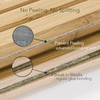DETOR Couch Tray with Spacious 12.4" x 5.4" Storage Box, Natrual Bamboo Finish, Enhanced Non-Slip Felt Bottom, Sturdy Bamboo Slats, Fits Armrests 6" and Wider - color: Natural