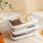 CoiiJoii 6PCS Clear Hard Shell Zipper Case,Portable Cosmetic Bag with Zipper,Kid's Toy Storage Organizer Bins,Hard Plastic Case,Clear Bags for Organizing - size: M-6PCS