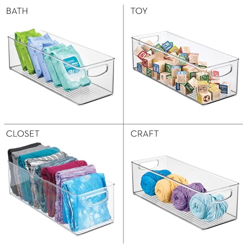 iDesign Plastic Stackable Pantry Bin for Kitchen Cabinets or Fridge, Set of 2, Clear, Made in USA - style: Pack of 2