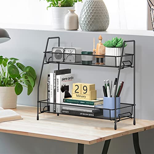SPISPI Spice Rack Organizer for Cabinet, Bathroom Organizer Countertop, Bathroom Counter Organizer, Kitchen Countertop Organizer, Bathroom Vanity Organizer - color: Black, size: 14.17 x 12.72 x 5.55 inches