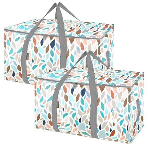 BALEINE 2-Pack Oversized Moving Bags with Reinforced Handles, Heavy-Duty Storage Tote for Clothes, Moving Supplies (Mosaic, 2-Pack) - color: Mosaic, size: 2-Pack