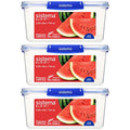 Sistema KLIP IT+ 3.35L Rectangle Food Storage Containers (3-Pack), Stackable & Airtight Food Boxes with Lids, Dishwasher, Freezer, & Microwave-Safe, BPA-Free, School Lunch Boxes - size: 3.35L (3-Pack)