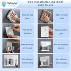 10 Pack Heavy Duty Mop and Broom Holder Wall Mount, No Drill Self Adhesive Stainless Steel Hanger with Hooks, Anti-Slip Tool Organizer for Bathroom, Kitchen, Garage, Laundry Room (10, Silver) - color: Silver-10