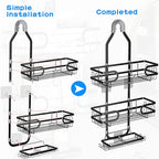 Shower Caddy Hanging, Shower Caddy Hanging Bathroom Shower Organizer, Long Bathroom Shower Organizer Hanger Rack with Hooks,Soap Holder - size: Bathroom Organizer 1