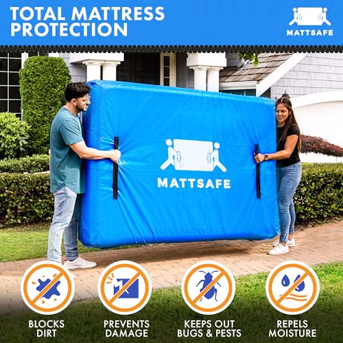 Nordic Elk Mattress Bags for Moving and Storage (Twin) Heavy Duty Moving Supplies, 8 Sturdy Handles, Strong Zipper, Mattress Cover Bed Bags, Storage Cover Essentials Packing Protector - size: Twin