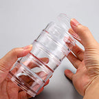 Hipiwe 2 Packs 5 Slot Clear Plastic Round Storage Jars - Art Craft Accessory Organizer Box Jewelry Beads Sewing Pills Container Holder for Storage Small Items, Hardware - size: 2Packs 2.68"D x 5.31"H