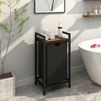 LAATOOREE Laundry Hamper, Two-Color Laundry Basket with Removable Laundry Bag and Top Shelf, Clothes Hamper for Samll Space,Laundry Room, Bedroom, Bathroom - style: 1bag-Rustic Brown
