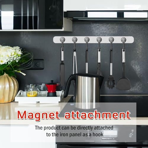 FINDMAG 50 Pack Magnetic Hooks, 30lbs+ Magnetic Hooks Heavy Duty for Cruise, Strong Magnet Hooks for Fridge, Neodymium Magnets with Hooks for Kitchen, Grill, Home, Garage, Toolbox (Black) - color: Black, size: 50Pack 30Lbs+