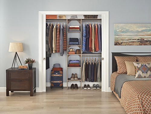 ClosetMaid 1951140 SuiteSymphony 16-Inch Closet Organizer with Shelves, Natural Gray - color: Natural Gray, style: Closet Organizer w/Shelves