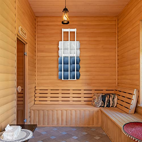 Towel Holders for Bathroom Wall Mounted, Bethom Towel Storage for Small Bathroom, Wall Towel Rack for Rolled Towels Bath Washcloths, White - color: White - Standard