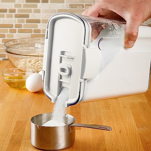 Progressive ProKeeper Baker's Airtight Kitchen Storage Canister Container Set for Flour, Sugar & More, Keeps Ingredients Fresh, with Accessories (White, 6- Piece) - color: White, size: 6- Piece