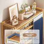 6-Tier Bamboo Shoe Rack with Cover, Free Standing Shoe Racks, Bamboo Wood Shoe Rack for Entryway & Closet, Holds up to 18-24 Pairs of Shoes 38.8" x 10.4" x 37.8" - size: 6-Tier with Cover